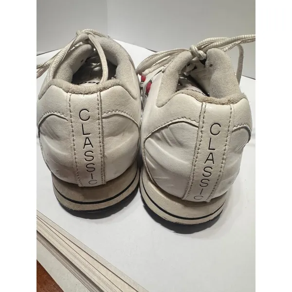Y2K Reebok Classic Leather White Red Union Jack Sneakers W8 M6 RB 503 PYE - Image 6