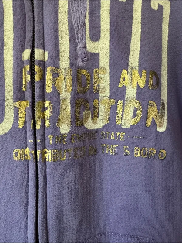 Vintage American Eagle Outfitters purple Zip-Up Hoodie Jacket size large - Image 3