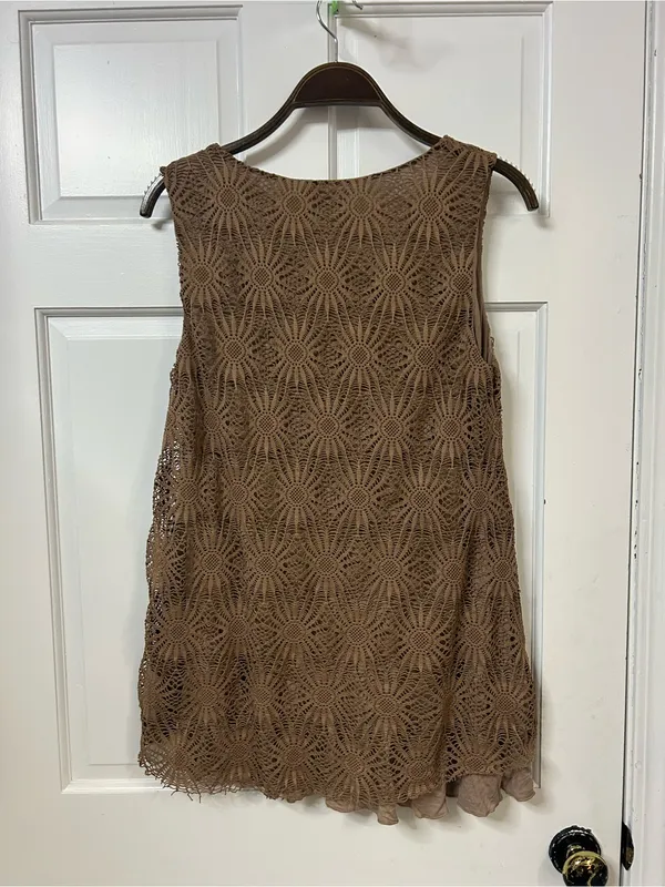 Altar'd State Brown Crochet Overlay Camisole - Image 3