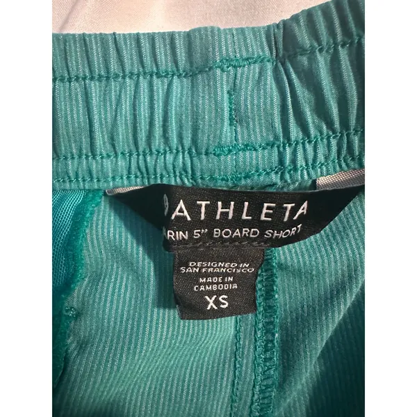 Athleta Marin 5" Board Shorts Womens XS Green Swim‎ Shorts - Image 3