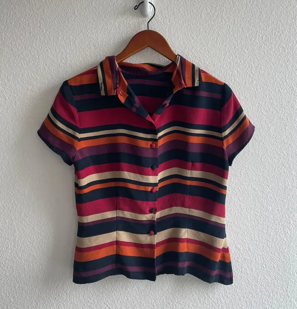 Vintage Striped Button Up Multi - Image 2