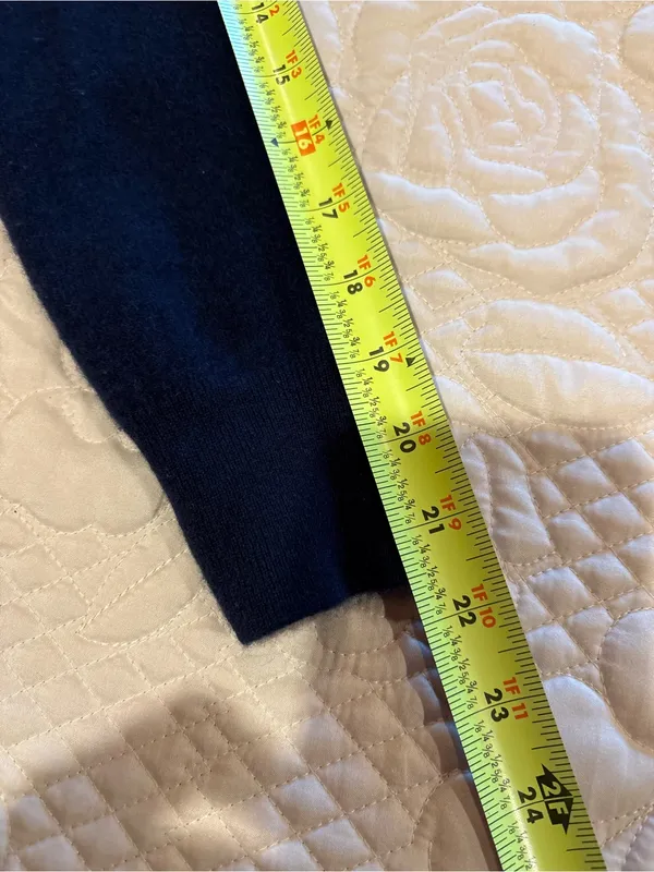Quince 100% Mongolian Cashmere Crewneck Sweater Navy Women’s S - Image 10