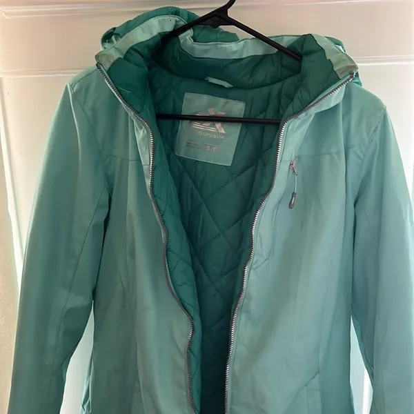ZeroXposur Teal Green Hooded jacket Size S - Image 2