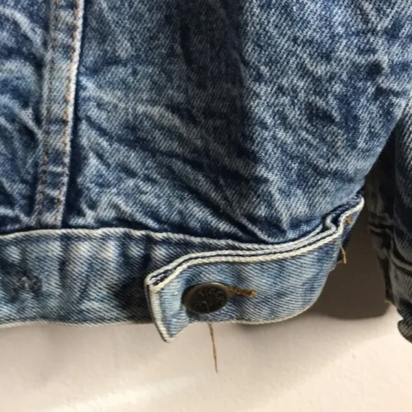 Vintage Tiger Fox Acid Wash Denim Jean Jacket size large‎ oversized - Image 13