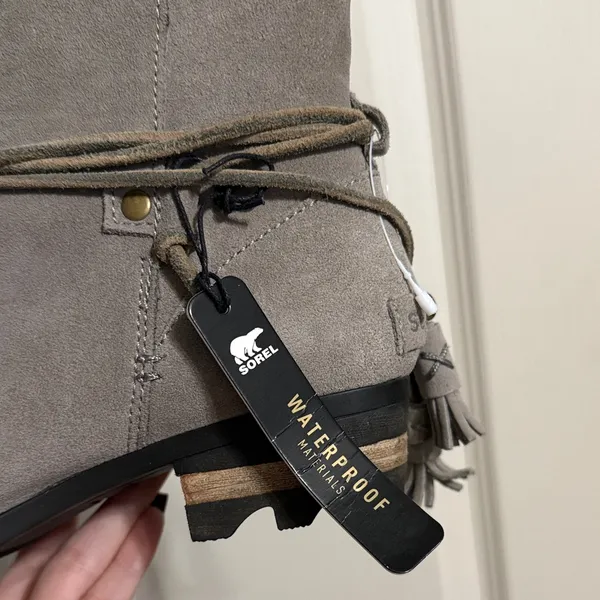 NWOB Sorel Farah Slate Gray Waterproof Suede Short Boots Ankle Minimalist Gorp‎ - Image 6