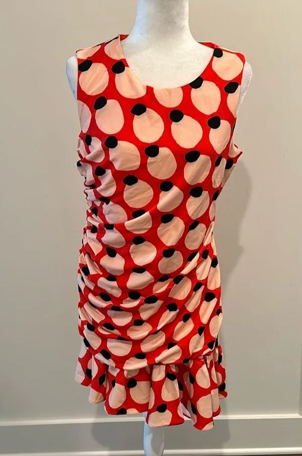 NWT Anthropologie Hutch Sleeveless Shirred Asymetrical Ruffle-Hem Dress - Image 2