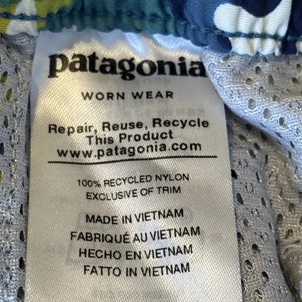Patagonia Shorts‎ Womens Sz XS Tropical Leaf All Over Athletic Nylon 2" Inseam - Image 8