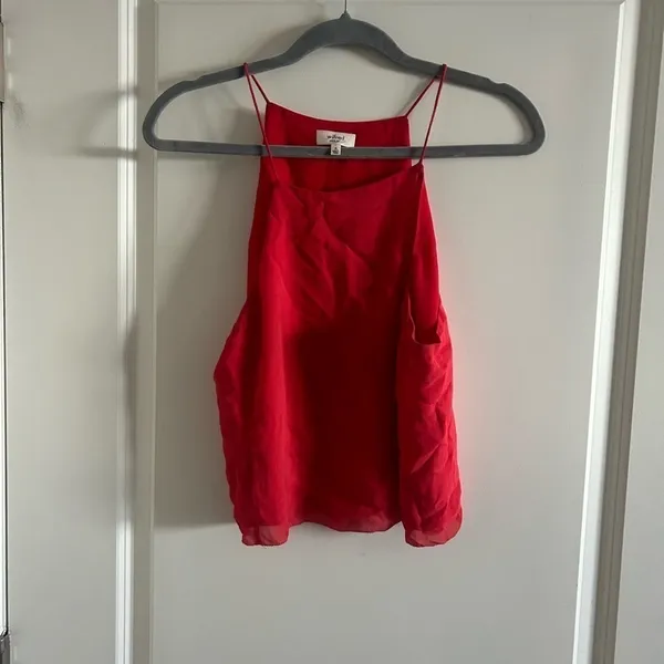 Aritzia Wilfred Red High Neck Tank Top Size Medium - Image 2