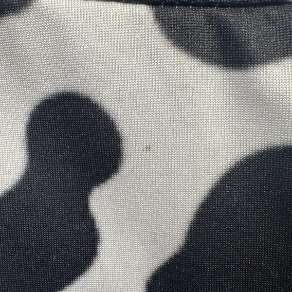 Women’s XS Black White Cow Print Mini Dress Spaghetti Strap Skater Casual - Image 4