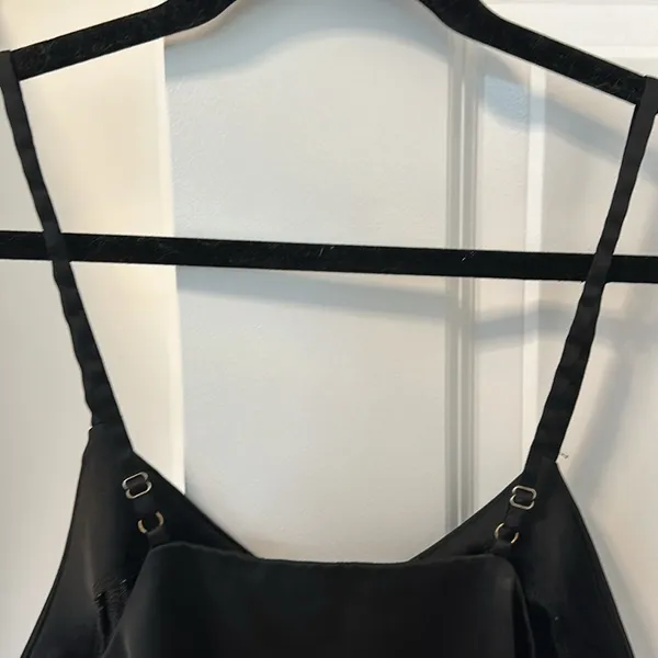 Missguided black satin silky 2 piece pajama set - Image 7