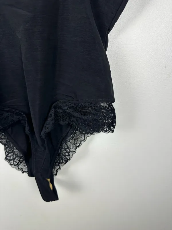Popilush Shapewear Lace Deep V-Neck Sculpting Thong Bodysuit Women's Size XL‎ - Image 8