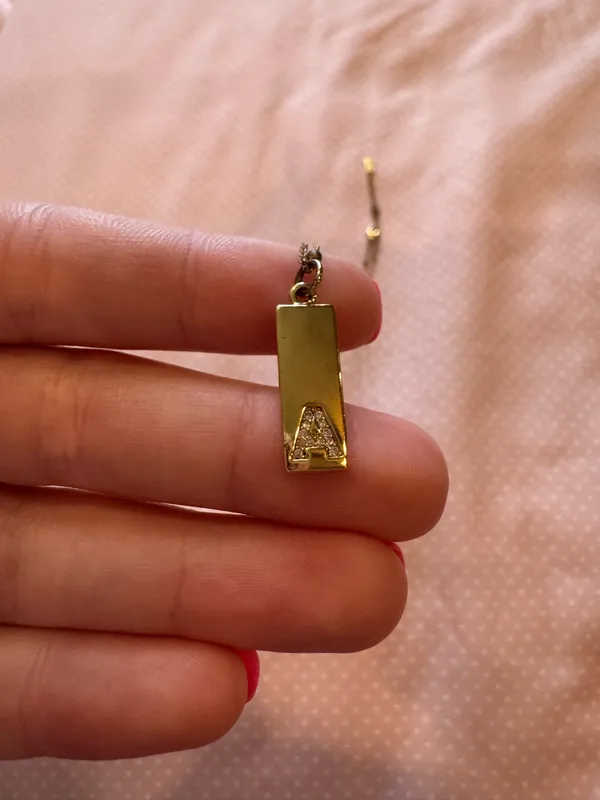 Francesca's “A” Gold Necklace - Image 3