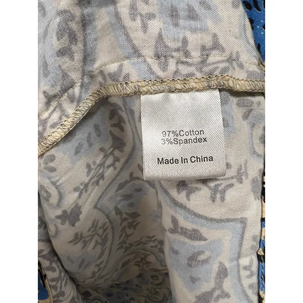 Tuckernuck Golden Medallion Crawford Dress Size Large Blue Cotton Mini - Image 7