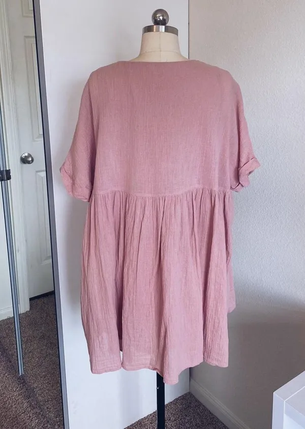 Mauve Babydoll Dress - Medium - Image 4