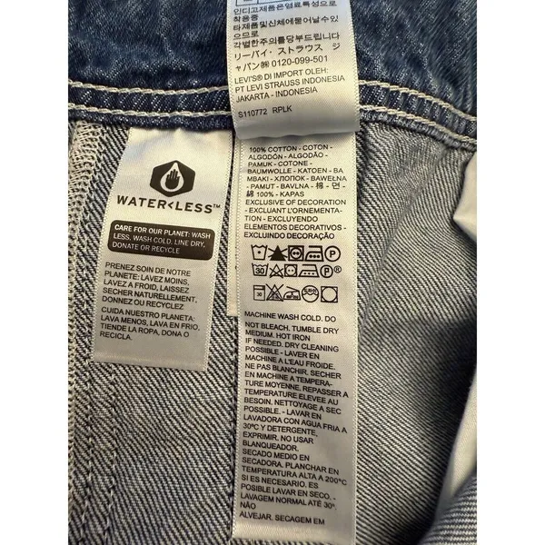 Levi’s Vintage Two Horse Brand Bib Work Clothing Overalls XL Denim Romper Retro - Image 8