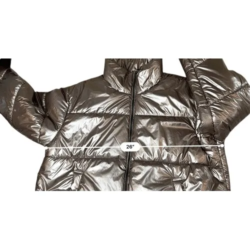 Ava &‎ Viv Plus Size Copper Metallic Puffer Coat 1X NWOT Outerwear Winter - Image 8