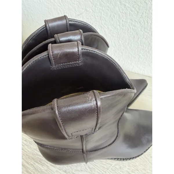 Michael Kors Noemie Women's Brown Leather Pull-On Ankle Bootie Pointed W 5.5 - Image 10