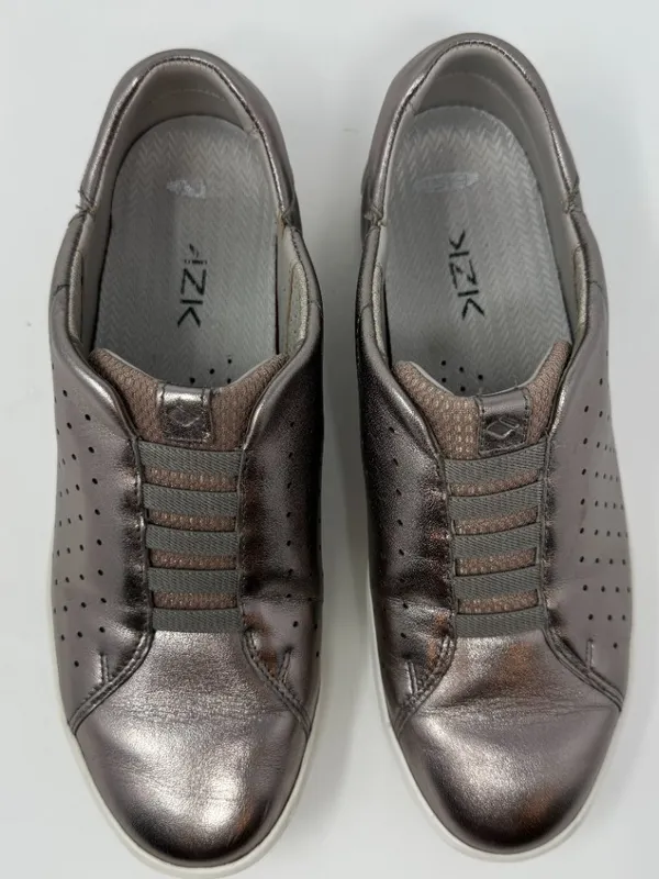 Kizik Miami Hands-Free Slip-On Sneaker Women's 8M Metallic Silver Leather Casual - Image 8
