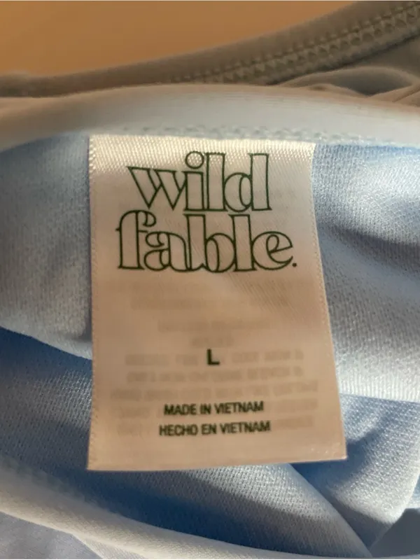 Wild Fable Light Blue Low Rise High Leg Cheeky Swim Bottoms Womens Size Large L - Image 8