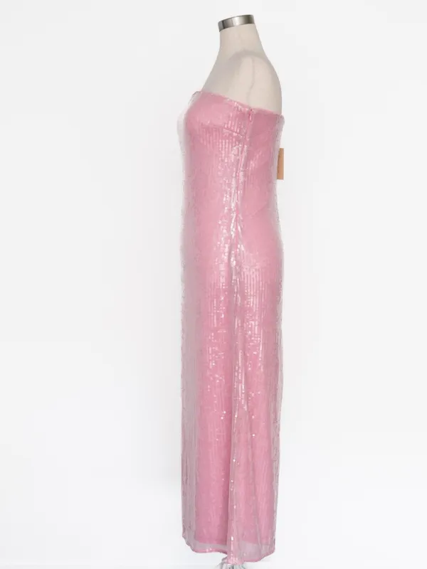 Hutch - Elena Strapless Sequin Column Maxi‎ Dress - Image 7