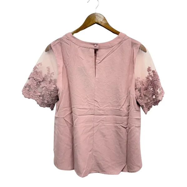 Lulus Lisa Marie Mauve Pink Embroidered Top size Medium NWT - Image 5