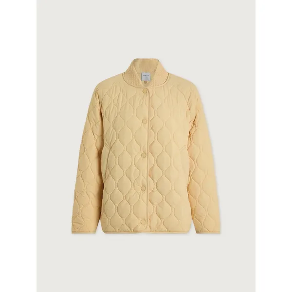 NWT!! VARLEY Luca Quilted Jacket Solid Reed Yellow Bomber Snaps Solid Medium - Image 11