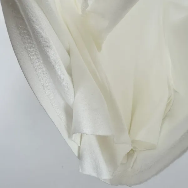 Lulus Feel Like Dancing White Crop Top Minimalist Stretch Jersey Knit Small NWT - Image 10