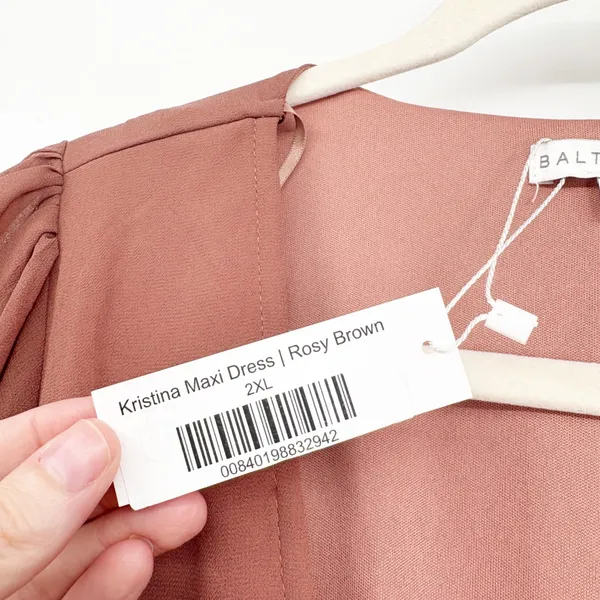 Baltic Born Womens Rosy Brown Kristina‎ Flutter Sleeve Bridesmaid Maxi Dress 2XL - Image 7
