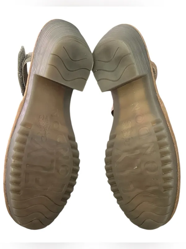 FLY London Wata Lagenlook Taupe Slingback Open Toe Block Heel Chunky Shoes 40 - Image 6