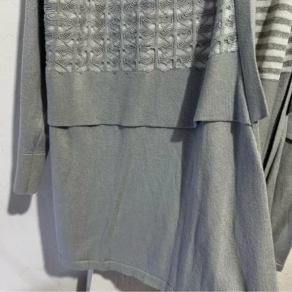 Gray Open Front Cardigan peck peck :Box G - Image 2