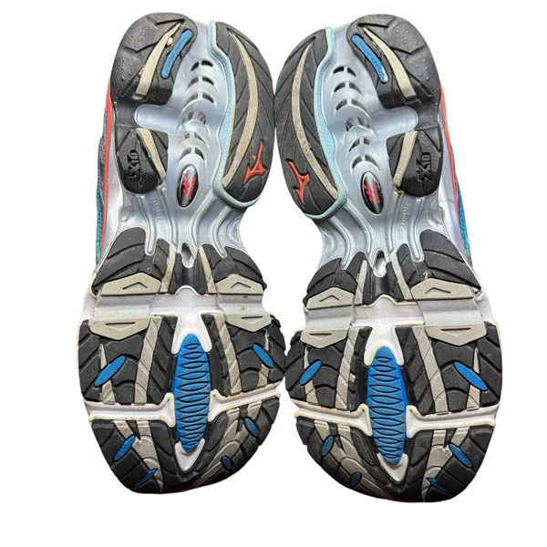 Mizuno Wave Creation 15 Running Shoes Womens 7.5 Silver Blue Red‎ Mesh Athletic - Image 8