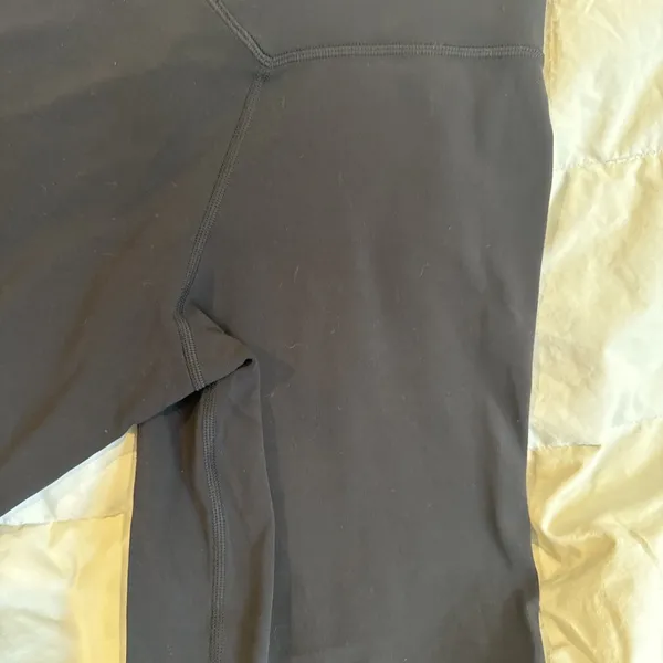 lululemon navy Black leggings Size 2 With Banded Bottom - Image 11