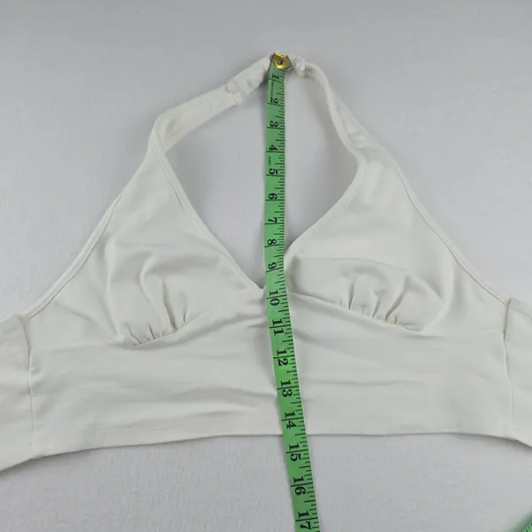 Altar'd State -1645 White Halter Top Back Tie Sleeveless Crop Top‎ - Size Large - Image 8