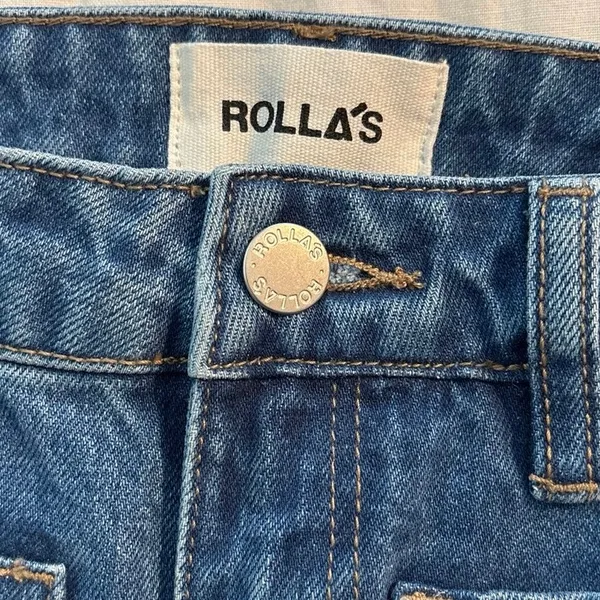 Rollas Rolla’s Size 25 High Rise Wide Leg Jeans Patch Pockets - Image 3
