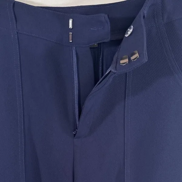 AQUA Womens Navy Blue High Waisted Patch Pocket Straight Leg Trousers Small‎ NEW - Image 4