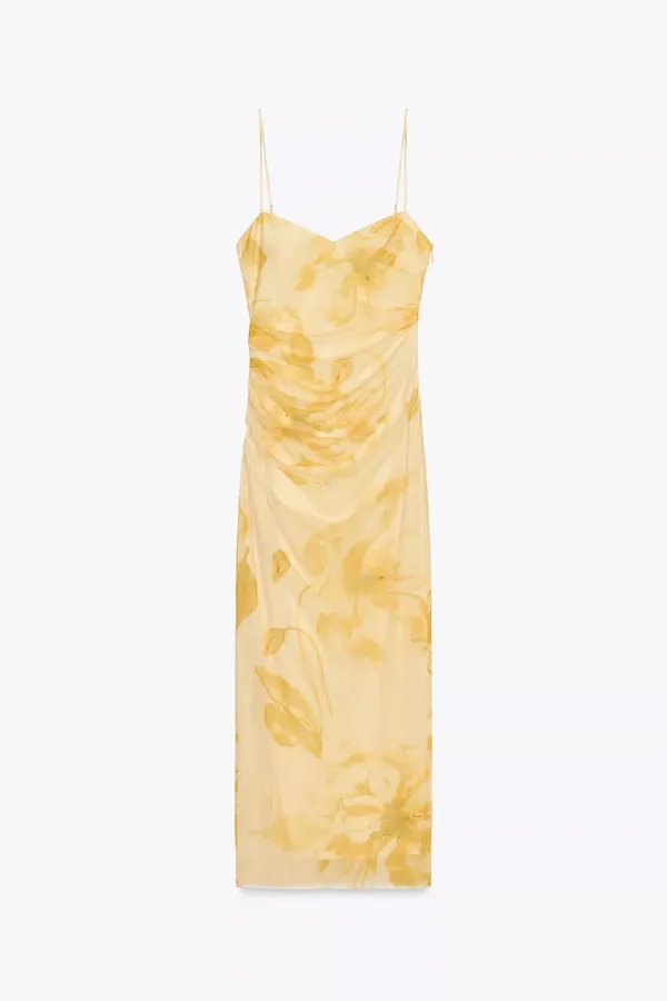 Zara printed tulle midi dress    - Image 5