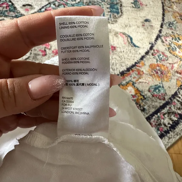 Anthropologie Ebba Midi White Eyelet Dress Size 4 - Image 11