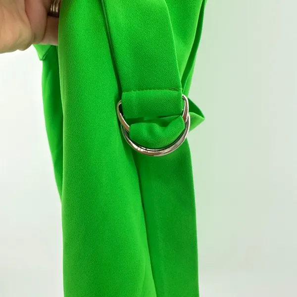 Amanda Uprichard Wintour Wrap Dress in Grass‎ Sleeveless Belted Size Small Mini - Image 8