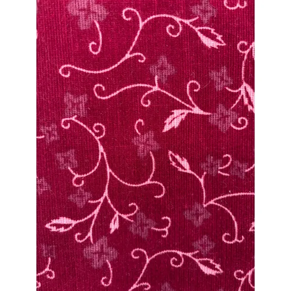 Vtg 80s JG‎ Hook Pinafore Dress Petite L Burgundy Corduroy Floral Modest Cottage - Image 3