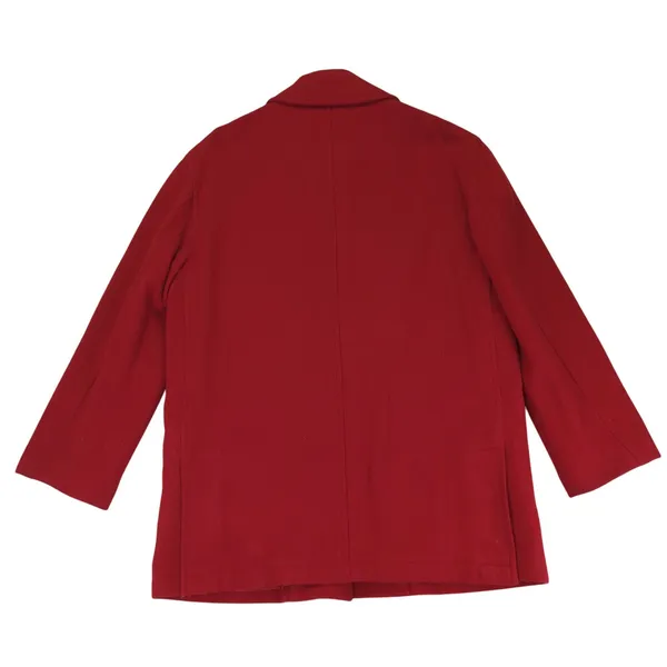 J Crew Classic‎ Red Wool Blend Button Front Coat Jacket Size Small - Image 2