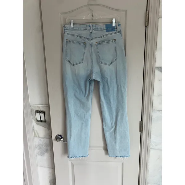 Abercrombie & Fitch Curve Love Ankle‎ Straight Ultra High Rise Jeans Light 29/8 - Image 9