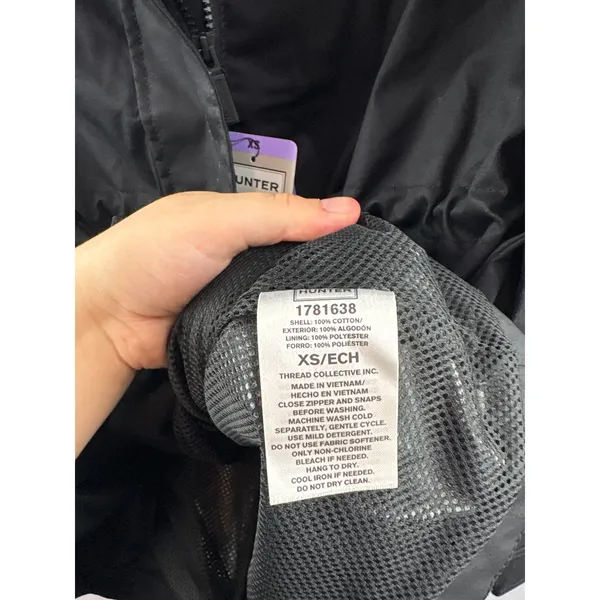 Women’s Hunter XS Black Rain Jacket - Image 6