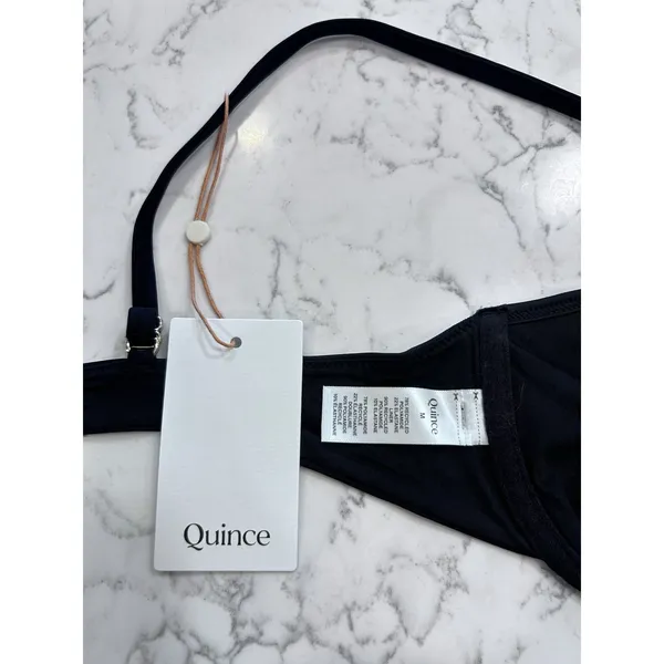NWT Quince Black Italian Demi Underwire Bikini Top Size Medium - Image 5
