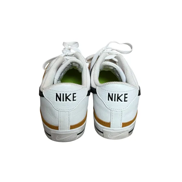Nike Court Legacy White Black Desert Ochre Leather Sneakers Casual Lace-Up Shoes - Image 3