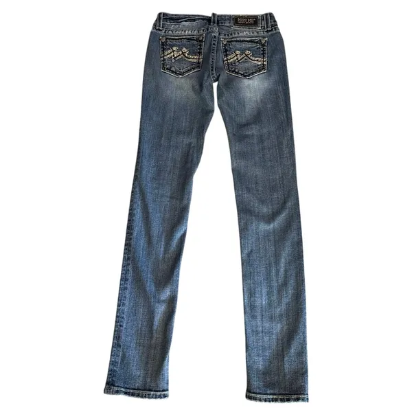 Miss Me Size 27 Skinny Jeans Bling Jewels Style JD103752 Low Rise Y2K - Image 2