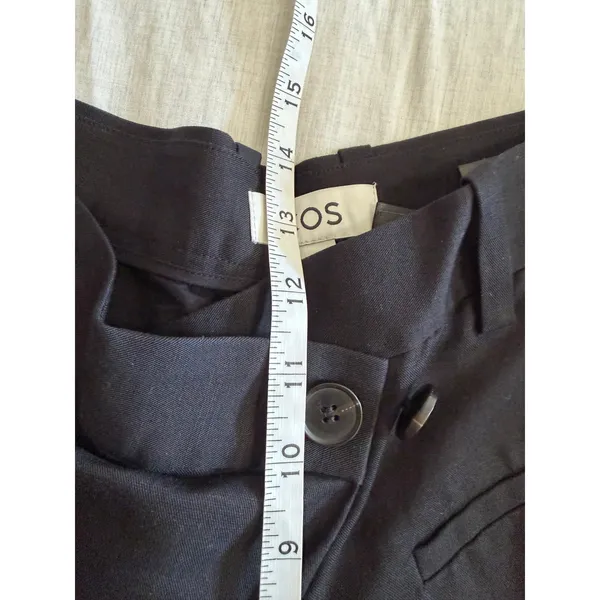 COS Wide Leg Culottes Women 4 Black Linen Blend Crop Pants - Image 8