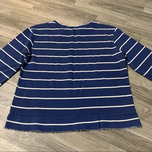 ❤️Zara Trafaluc Blue White Stripe Shirt; Medium Women’s - Image 7