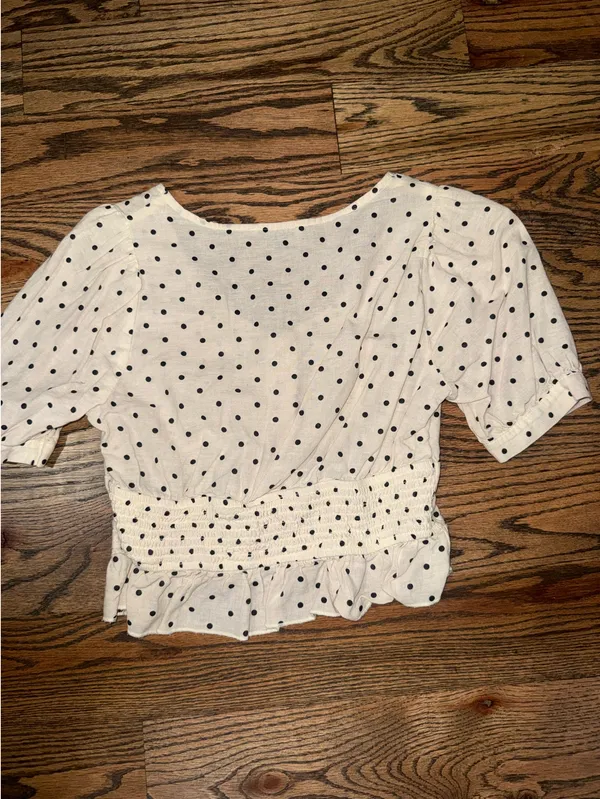 Cream polka dot blouse  - Image 2