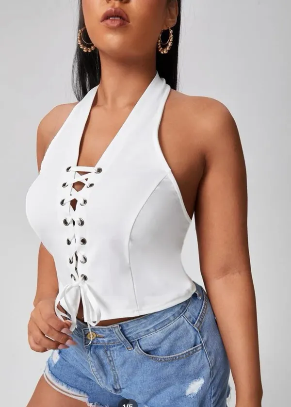 Halter Top White Size 20 plus - Image 2