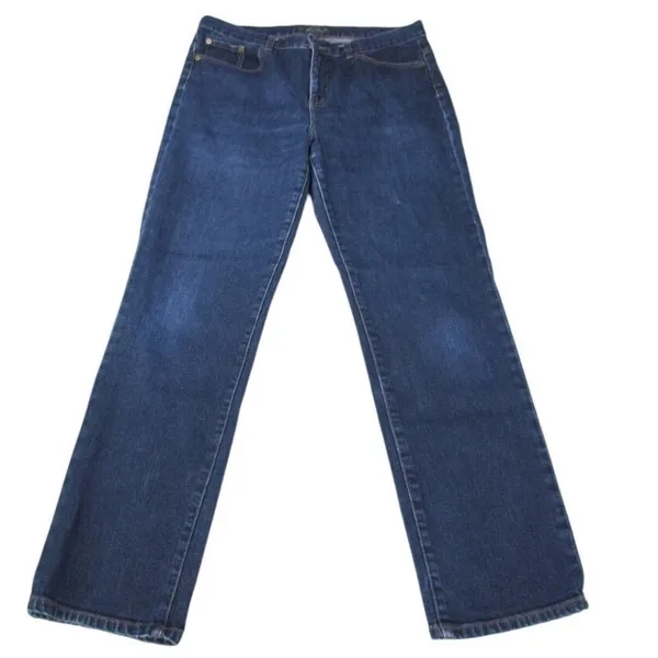 Lauren Ralph Lauren Jeans Co Dark Wash Straight‎ Leg Denim Jeans Women 12 LRL - Image 2